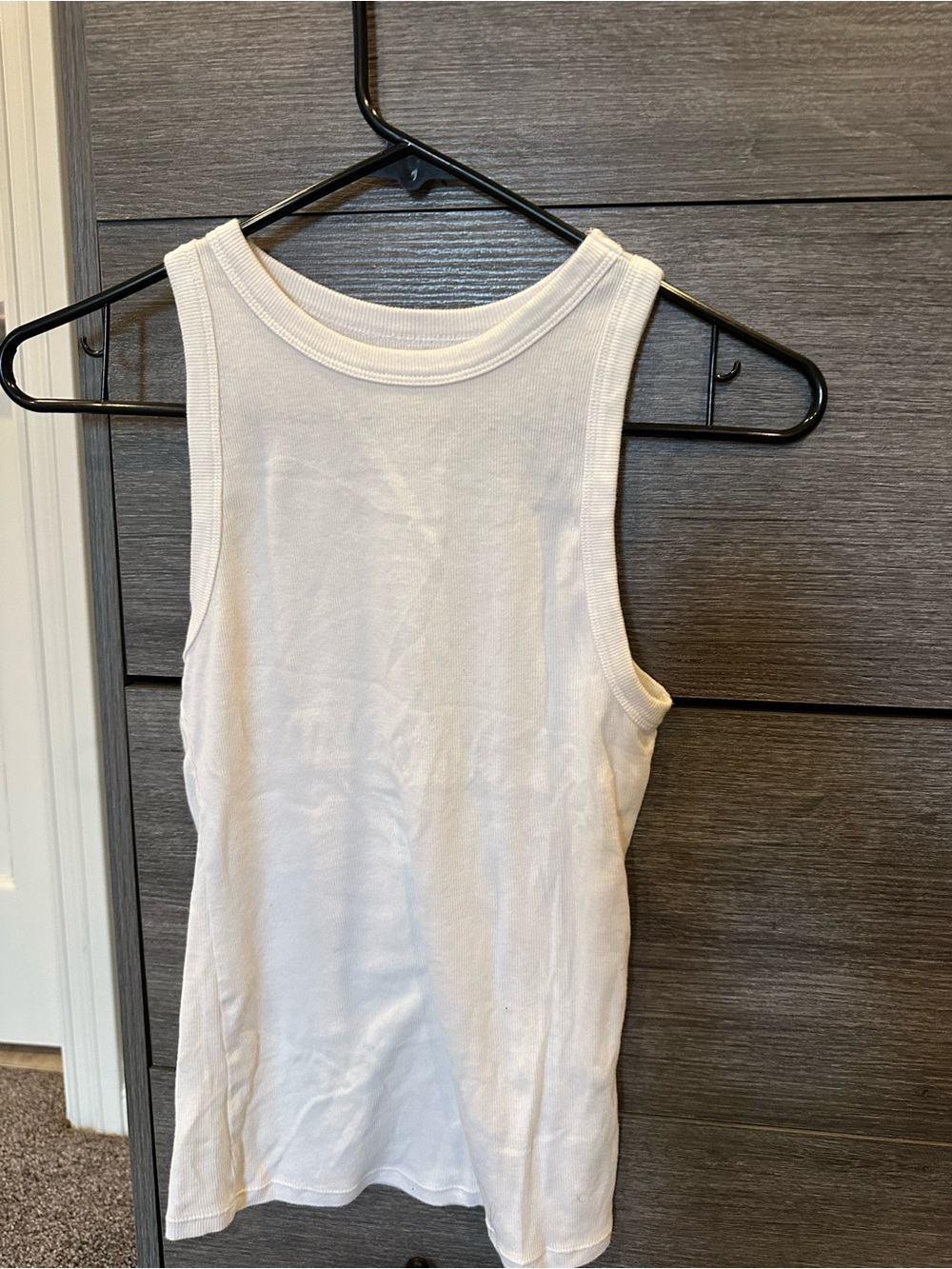 2 Women’s White Ribbed Tank Tops - Classic Sleeveless Tee